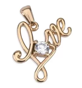 Кулон из стали TATIC SSPM-6432 в форме слова "Love"