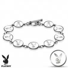 Браслет Playboy PBSB-011WH из стали с фианитами