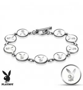 Браслет Playboy PBSB-011WH из стали с фианитами