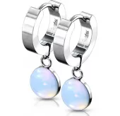 Серьги-кольца женские из стали Spikes SE3560S с натуральными камнями