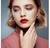Серьги-кольца женские из стали Spikes SE3560S с натуральными камнями