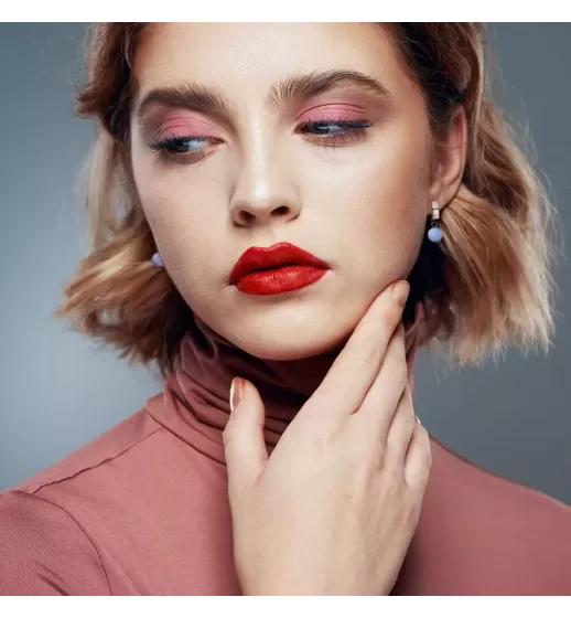 Серьги-кольца женские из стали Spikes SE3560S с натуральными камнями