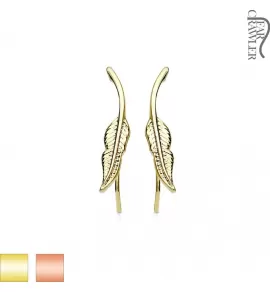 Серьги вдоль мочки TATIC EL-25 в форме листиков