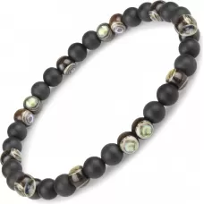 Браслет на резинке Everiot Select LNS-3029 из дерева и гелиотиса