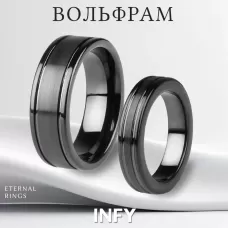 Черное кольцо из карбида вольфрама INFY --R-TG-9323