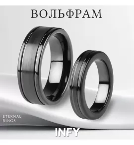 Черное кольцо из карбида вольфрама INFY --R-TG-9323