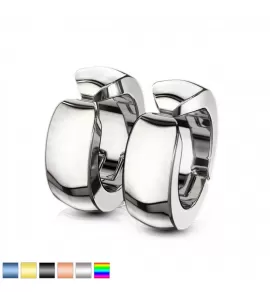 Круглые серьги клипсы из нержавеющей стали TATIC SFE-13521, сережки-кольца (конго)