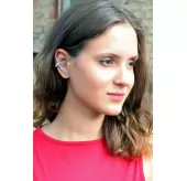 Кафф из стали TATIC EC-024, в форме креста с фианитами