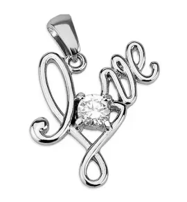 Кулон из стали TATIC SSPM-6433 в форме слова "Love"