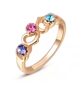 Кольцо ROZI RG-67180 с тремя кристаллами