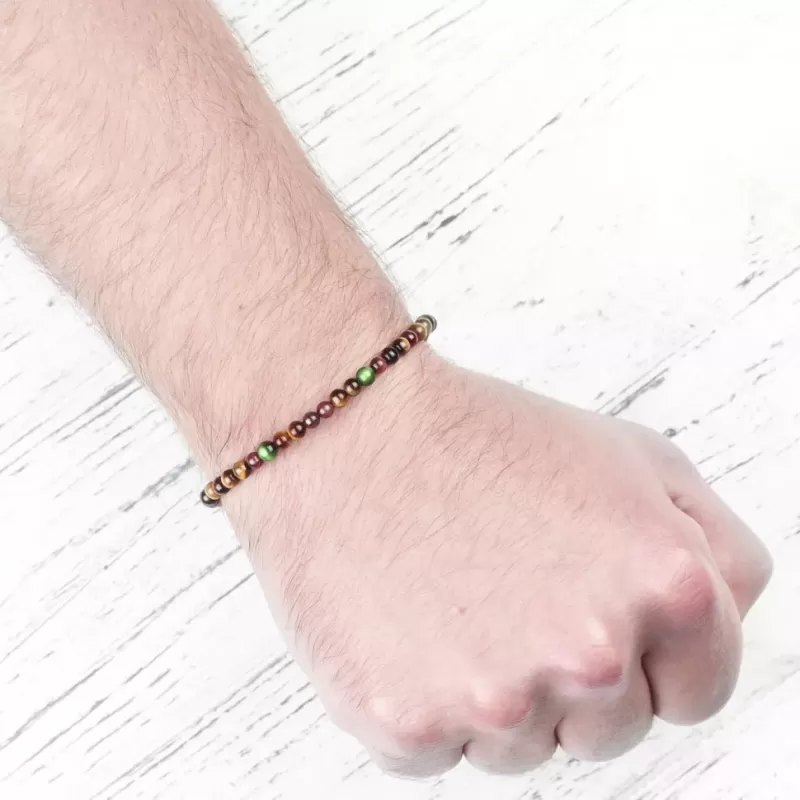 Браслет Everiot Select LNS-8008 из камня тигровый глаз