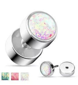 Серьга PiercedFish PSFX-82 с блестками (имитация плага)