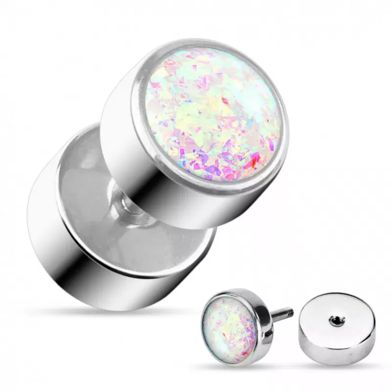 Серьга PiercedFish PSFX-82 с блестками (имитация плага)