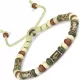 Браслет Everiot VD-MJ-1815 с коричневыми и зелеными бусинами