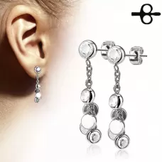 Женские висячие серьги TATIC SSEH-10244 с фианитами