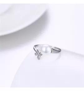 Незамкнутое кольцо Everiot RA-XP-14212 с искусственным жемчугом, регулируемое