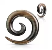 Деревянная растяжка тоннелей в уши Piercedfish TSM07 в форме спирали (улитка)