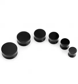 Черные акриловые плаги для тоннелей PiercedFish PASD, маленькие и большие размеры для мочки ушей