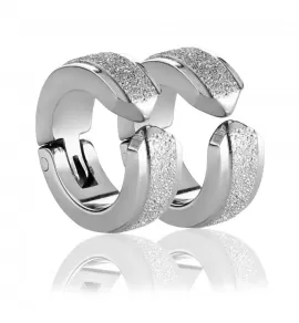 Стальные серьги клипсы TATIC SFE-13520 с имитацией алмазного напыления