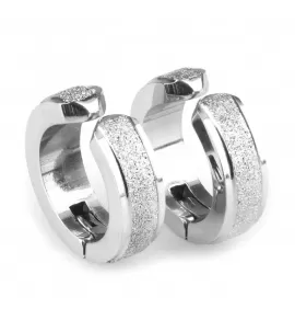 Стальные серьги клипсы TATIC SFE-13520 с имитацией алмазного напыления