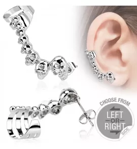 Кафф из стали TATIC EC-13285 с черепами