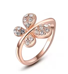 Кольцо ROZI RG-73200 бабочка с фианитами
