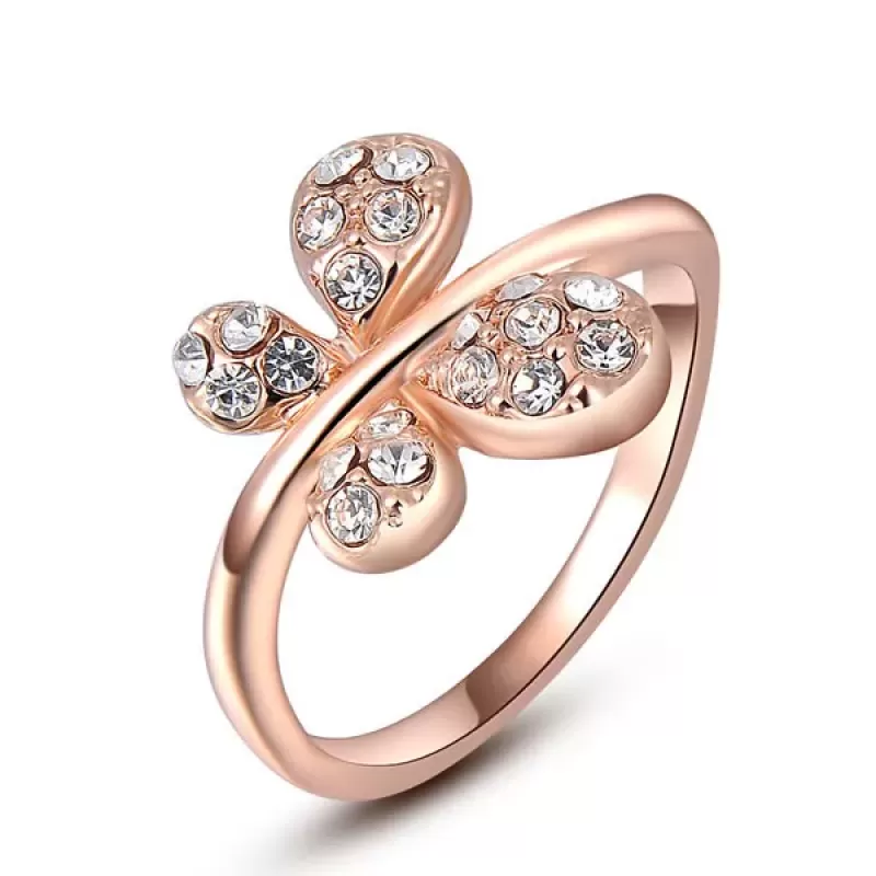 Кольцо ROZI RG-73200 бабочка с фианитами