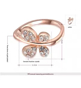 Кольцо ROZI RG-73200 бабочка с фианитами