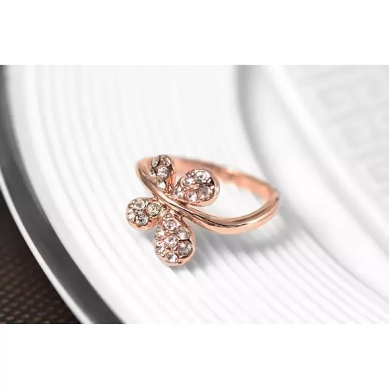 Кольцо ROZI RG-73200 бабочка с фианитами