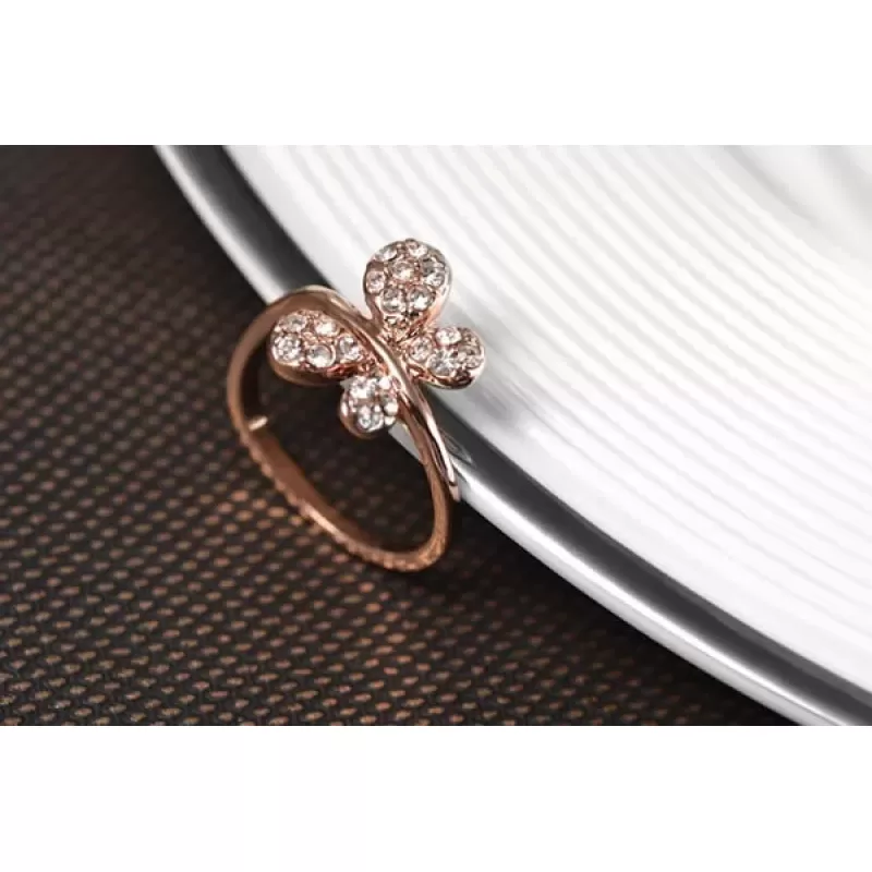 Кольцо ROZI RG-73200 бабочка с фианитами