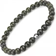 Браслет Everiot Select LNS-8034 из камня змеевик и гематита