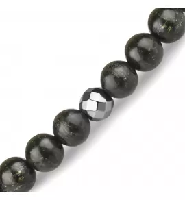 Браслет Everiot Select LNS-8034 из камня змеевик и гематита