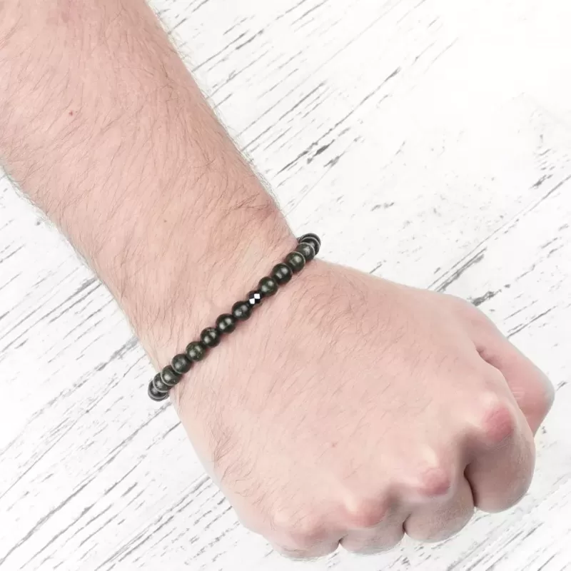 Браслет Everiot Select LNS-8034 из камня змеевик и гематита