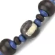 Браслет с бусинами из кости Everiot VD-MJ-1812 сине-черный