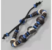 Браслет с бусинами из кости Everiot VD-MJ-1812 сине-черный