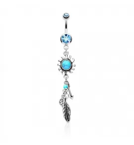 Серьга-банан для пирсинга пупка PiercedFish NSQ-5022