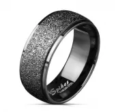 Кольцо мужское из стали Spikes R-M5842 черного цвета