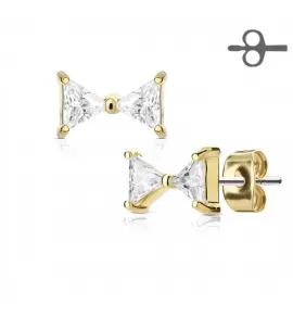 Женские серьги-гвоздики TATIC EA-002-GDC позолоченные