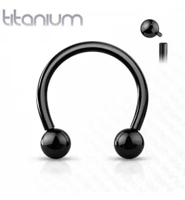 Циркуляр-подкова 1,2 мм с внутренней резьбой из титана Pirslab TIHT-K серьга для септума, хряща уха, губы, пупка, брови, сосков, пирсинга смайл