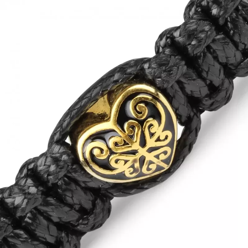 Женский плетеный браслет Шамбала Everiot Select LNS-3077 с сердечками