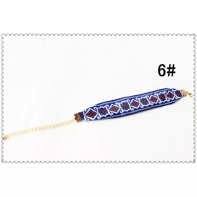 Плетеный браслет фенечка ALBR-3098 с орнаментом