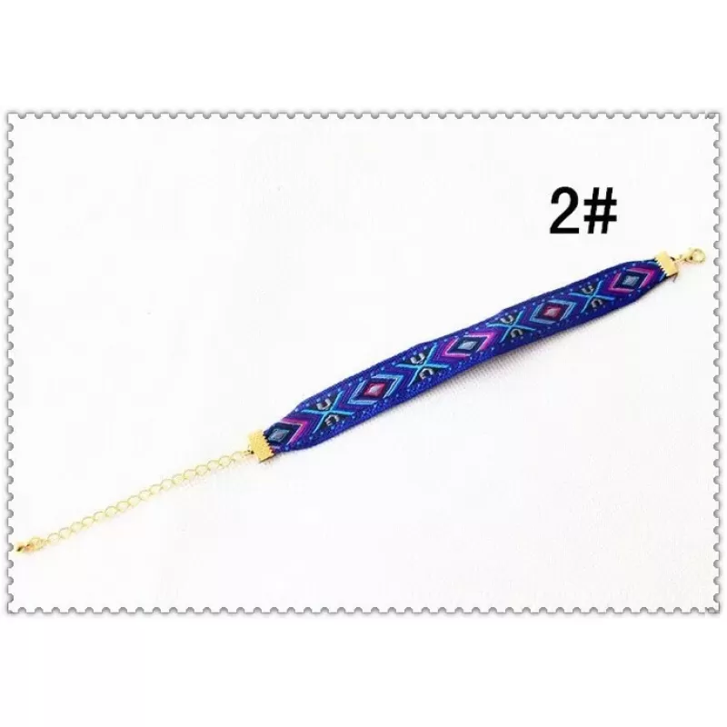 Плетеный браслет фенечка ALBR-3098 с орнаментом