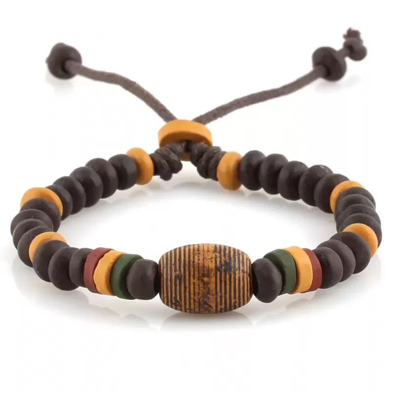 Браслет Everiot VD-MJ-1810 оранжево-коричневый