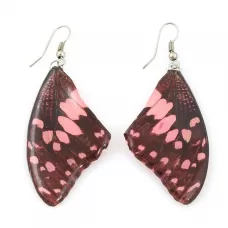Серьги Indigo ING-RR-156 крылья бабочки с розовым узором