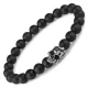 Мужской браслет из черного агата Everiot Select LNS-2247 с черепом