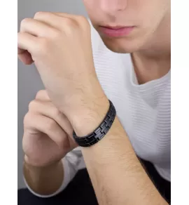 Магнитный браслет мужской черный Magnetana KBM-160519