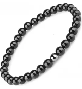 Черный браслет Everiot Select LNS-8036 из оникса и гематита