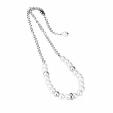 Ожерелье Everiot AAB-350NSS с жемчужинами и серебристыми бусинами