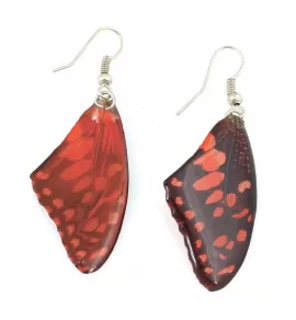 Серьги Indigo ING-RR-157 крылья бабочки с красным узором