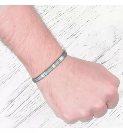 Браслет в стиле Шамбала Everiot Select LNS-2019 из натурального гематита